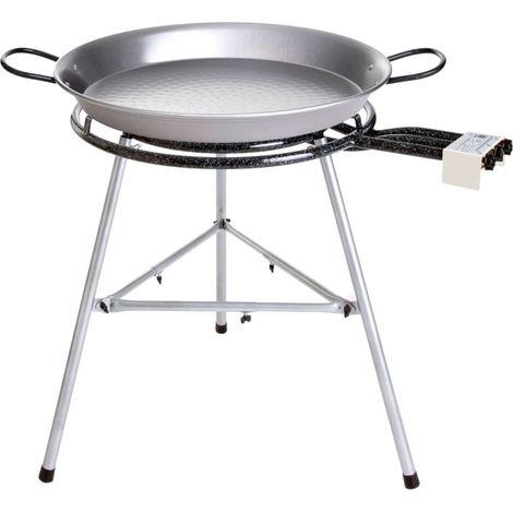 Paella World Comfort Line Set 5 mit Brenner und Paella-Pfanne aus Stahl Ø 60/80 cm