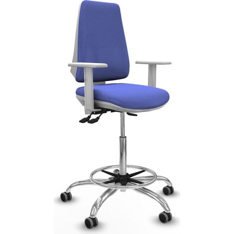 Hocker piqueras y crespo Elche weiß verchromte Basis (1/2)