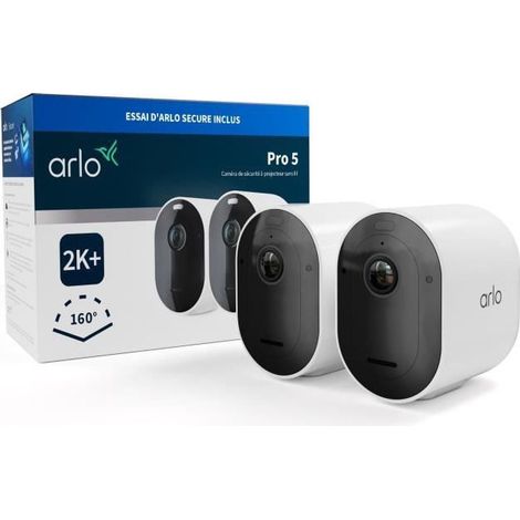 Pack 2 Cameras - ARLO - Pro 5 - Extérieur - Batterie - Vision nocturne (1/5)