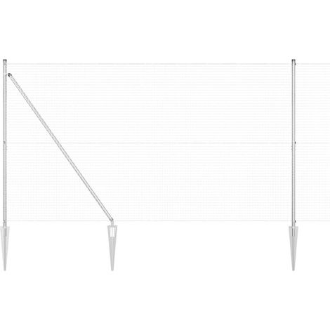 Maison Exclusive - Schweißdrahtzaun mit Spikes 50 x 1,5 m (B x H)