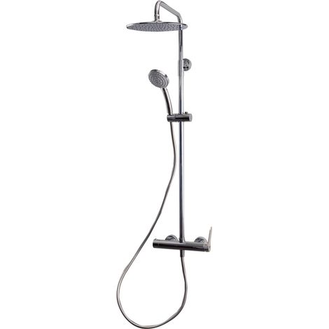 Presto Dalma 72050304 Columna ducha monomando mezcladora rociador 300 mm blanco y flexo pvc (1/2)