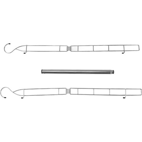 Tringle De Placard Suspendue, Tige De Suspension Polyvalente Réglable en Acier Inoxydable pour Extension De Placard, Balcon, Salle De Bain (1/5)