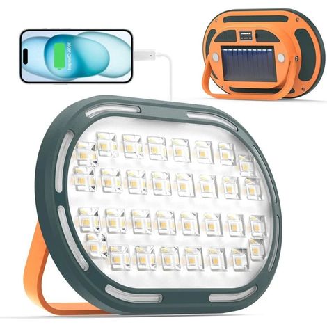 Projecteur LED rechargeable magnétique solaire 30 W 2000 lm IP65 (1/5)
