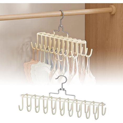 (19 x 36,5 x 6 cm) Cintre à sous vêtements rotatif pour vêtements, gilet fonctionnel, penderie pour la maison, le dortoir, l'armoire, le rangement (1/4)