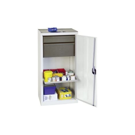 Stumpf armadio attrezzi serie 3000 grigio chiaro + 1 cassetto 100 mm + 1 cassetto 200 mm + 1 ripiano estraibile - 3001307