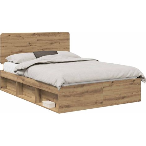 Maison Exclusive - Estructura de cama con cabecera Roble Artesana (1/5)