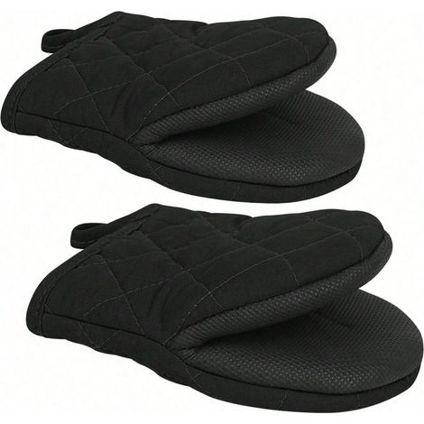 Paires de gants de cuisine en silicone, résistants à haute température (500°), anti-dérapants avec boucle de suspension, idéaux pour barbecue, cuisson, pâtisserie et grillades (1/4)