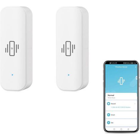 WiFi Vibration Sensor, Hub-Free, Tuya Smart Life Compatible, For Home Alarm and Home Automation, Easy Installation (1/5)