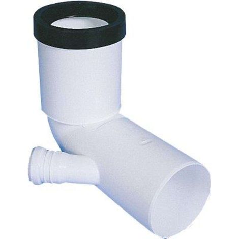 Curva wc prolungata + 1 attacco scarico idrico pp bianco mm 90x40