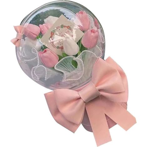 Bouquet de Tulipes Artificielles Fait Main pour Petite Amie, Fleurs Fausses Rose et Blanche pour Décoration Mariage, Taille Unique (1/5)