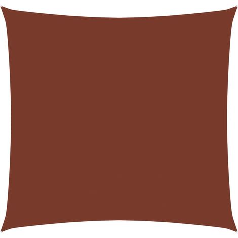 Vela parasole telo parasole quadrato tessuto Oxford 7 x 7 mt terracotta 020009545