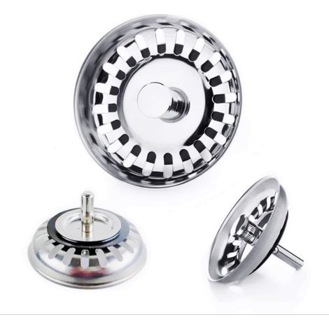 CCYKXA pcs 79mm Stainless Steel Kitchen Sink Strainer Filter Basket Cover Drain Hole Strainer Plug Sink Plug Replacement Kitchen Colander Cover