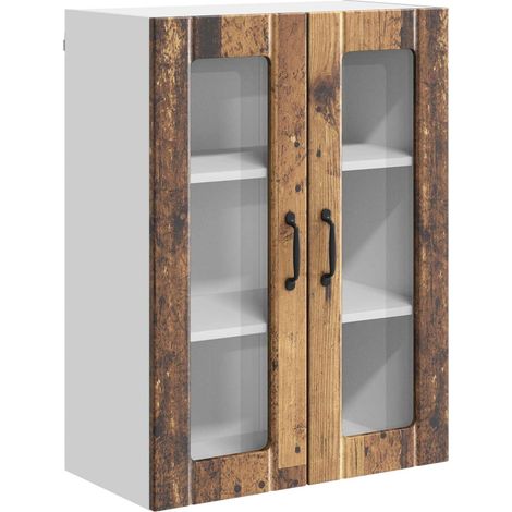 Maison Exclusive - Armario de vidrio para pared LUCCA Madera enve