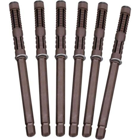 [6 pièce] Ø12x120 mm Concealed Flottant Support de Tablette Montage Mural Supports étagères - Lourd Devoir Support Invisible Supports à Tablette Cachés pour DIY Etagères Murale Conseil Flottant (1/5)