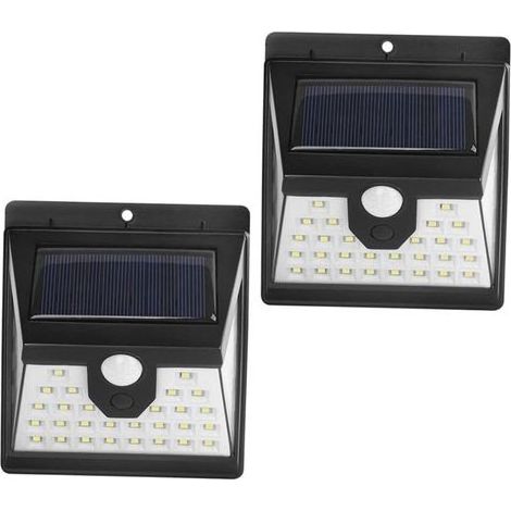 pièces lampes solaires murales à détection de mouvement éclairage extérieur LED pour Jardin et Cour Solaire Installation Facile (1/4)