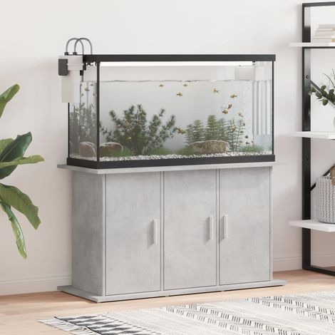 vidaXL Supporto per acquario in cemento grigio 101x41x58 cm in legno ingegnerizzato