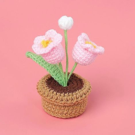 Muguet artificiel crocheté, fleurs artificielles, bouquets pour la maison, mariage et fêterose (1/5)