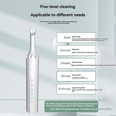 1 kit. Couleur : Blanc. Matière : Plastique. Polisseuse de dents, appareil de blanchiment dentaire, nettoyage et soins bucco-dentaires inclus.