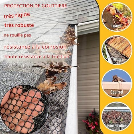 Grillage Protege Gouttiere Grillages Gouttiere 6 m x 16 cm (1/3)