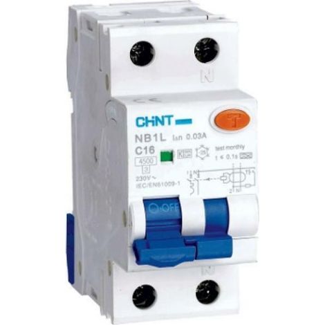 INTERRUTTORE MAGNETOTERMICO DIFFERENZIALE NB1L C16 A30 - CHINT (1/5)