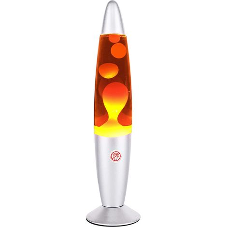 Lampe à lave futuriste orange avec interrupteur