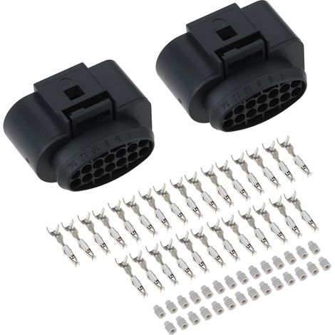 14-Pin Car Electrical Connector, 2 Pieces, 6X0973717, Compatible with VW and Audi (1/5)