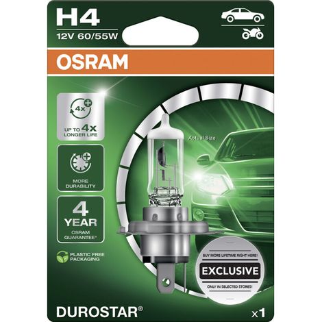 Lámpara de faro H4 duradera 2.0 para automóvil, alta intensidad y larga vida útil (1/2)