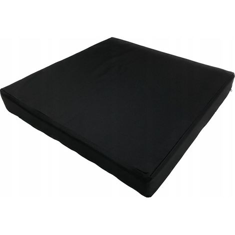 Cuscino da giardino impermeabile con cerniera 60x60 cm Nero (1/5)