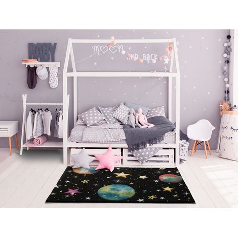 ATTICGO Tapis enfant TOYS 84 Noir 120x170 cm (1/4)