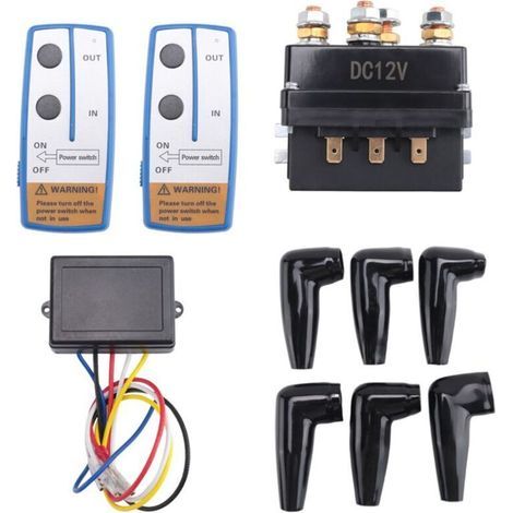 Kit de relais solénoïde de treuil 12 V 500 A pour camion, VTT, 5 500 à 12 000 lb (1/4)