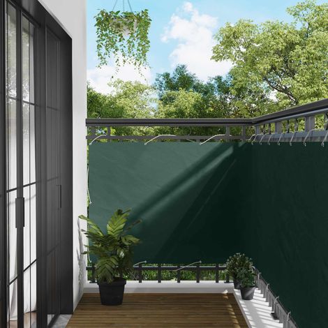 Pantalla de Balcón Verde oscuro 110 x 600 cm Tela Oxford