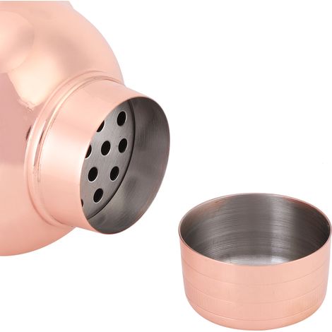 Eleganter manueller Cocktailshaker aus Edelstahl, Barzubehör, Roségold (1/5)