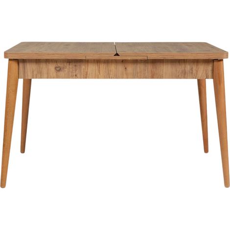 Table extensible Dschubba, 8 places, 80x165x75h cm, chêne marron (1/5)