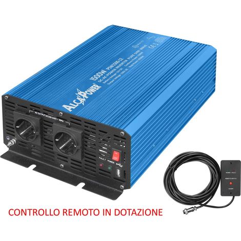 IRP1500-12 INVERTER Alca Power SINUSOIDALE PURA 1500W Input 12V DC Output 220V AC