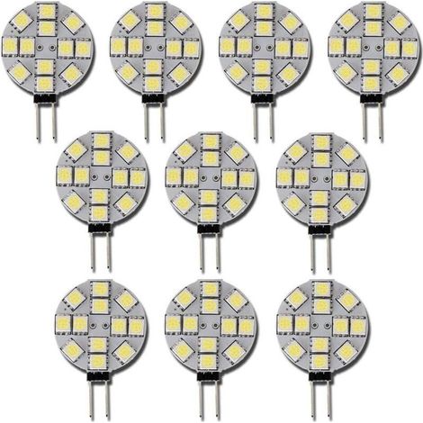 10x Ampoule LED G4 DC 12V Non dimmable Blanc 6000K Ampoule de lumière Remplacement 20W Lampe halogène pour Cuisine Camping-Car RV remorque Bateau (1/5)