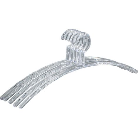 Cintres Bubble Transparent 15 pièces 46 cm pour vêtements en plastique idéal pour chemises vestes et tous types de vêtements cintres transparents polyvalents en plastique léger et durable (1/3)