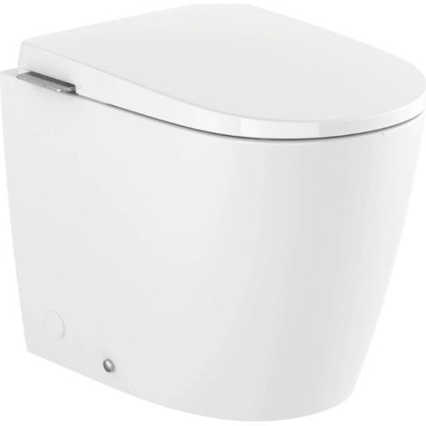 WC à poser compact sans bride ROCA Avant Vortexflush blanc avec abattant frein de chute et réservoir intégré (1/5)