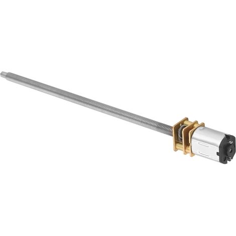 Moteur Réducteur N20 6/12V DC avec Arbre de Sortie Long M4 100mm (600 RPM, 12 Volts) (1/5)