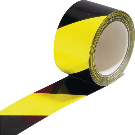 MORAVIA Warnmarkierung selbstklebend nicht-reflektierend 60mm 66m gelb-schwarz (1/4)