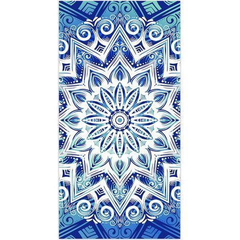 Serviette de plage motif mandala, légère, séchage rapide, pour piscine, vacances, voyages et activités extérieures d’été