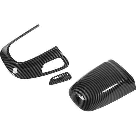 3-teilige Kopfstützenverkleidung in Carbon-Optik, Schutzrahmen für die Knöpfe, Ersatz für Mercedes-Benz C-Klasse W206 (1/5)