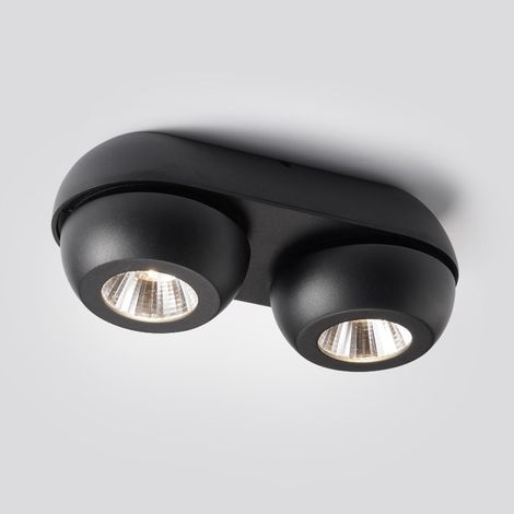 Foco LED empotrable, aleación de aluminio negro, luces de techo sencillas, downlights Rodofit (1/3)