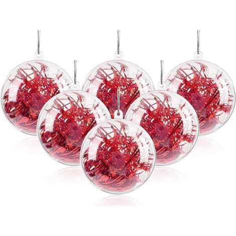 20 transparente Kugeln Ø 80 mm zum Befüllen, Weihnachtsdekoration für drinnen und draußen