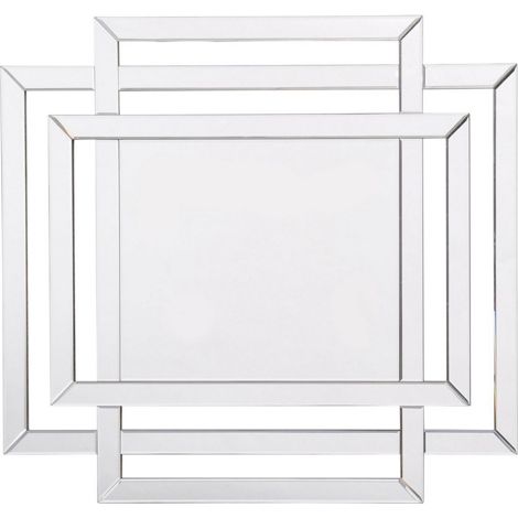 Farley Tri Rectangle Frame Mirror - Glass/MDF - L1.9 x W100 x H110 cm