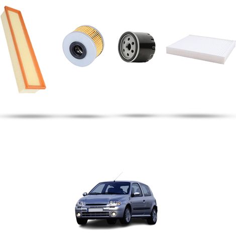 Kit tagliando 4 filtri compatibile con Renault Clio II 1.9 dTi 59kw Dal 2000 (1/5)