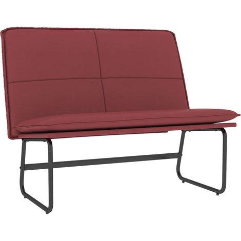 vidaXL Panca Rosso Vino 100x75x76 cm in Similpelle (1/5)