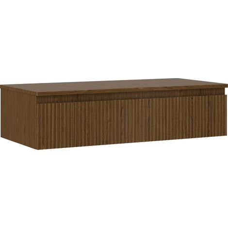 Mexen Rivel Badezimmerschrank für Waschbecken 100 cm mit Arbeitsplatte, 1 Schublade, geriffelt, Nuss - 91A20-10023-1-BFC86 (1/5)
