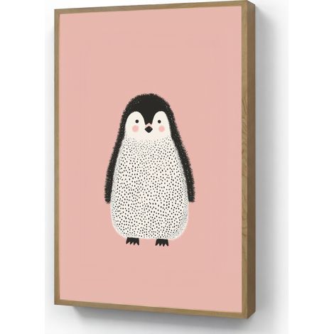 APLIQUE DE PARED Pingüino - Lunares - Minimalista - Rosa 70x100 cm
