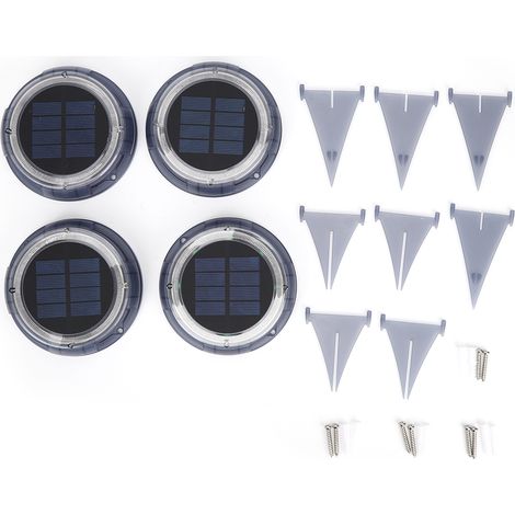 4 pièces, lampes solaires LED 4 couleurs pour pelouses, lampes décoratives pour jardins, fêtes sur la plage, maisons (1/5)