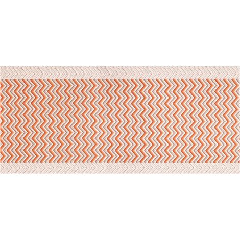 Tappeto Passatoia Tessuto Jacquard Linea Emozioni Dis. Zig Zag Twist Arancio, misura57x180coloreArancio (1/4)